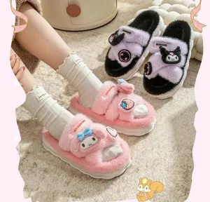 Sanrio Plush Cross Fluffy Slippers