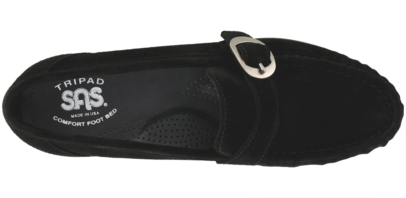 SAS Womens Lara Cross Buckle SlipOn