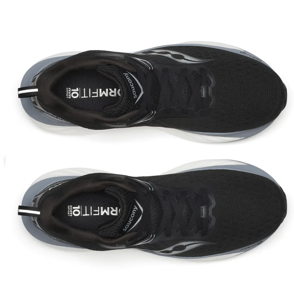 Saucony Men's Triumph 22 Running Shoes in Black/White - Online Exclusive