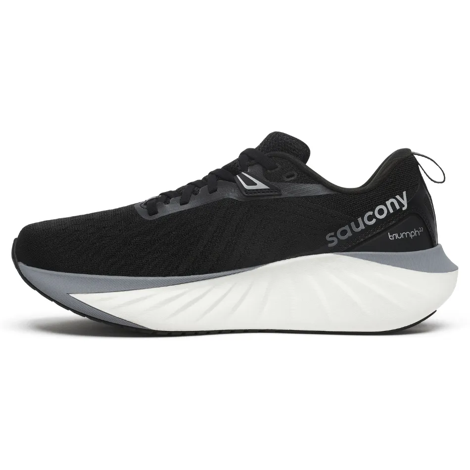 Saucony Men's Triumph 22 Running Shoes in Black/White - Online Exclusive
