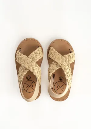 shoes sandals raffia braided - natural