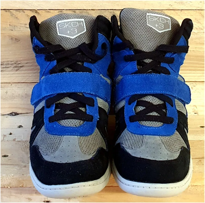Skechers SKCH 3 Wedge Hi Suede Trainers UK6.5/US9.5/EU39.5 SN48136 Black/Blue