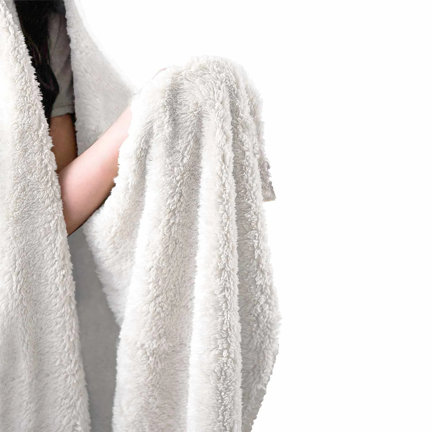 Smoke Skull Sherpa Blanket Black And White Version