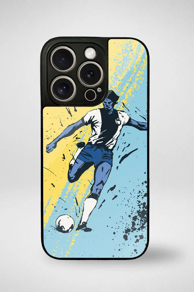 Soccer sport players Glass Mobile Case - iPhone, Samsung & OnePlus