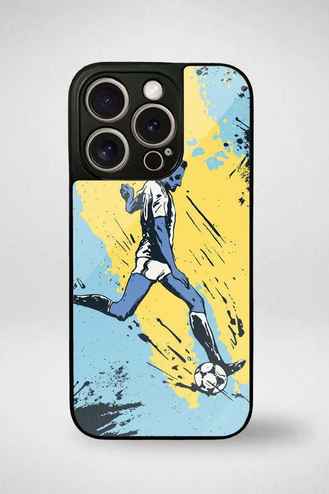 Soccer sport players Glass Mobile Case - iPhone, Samsung & OnePlus