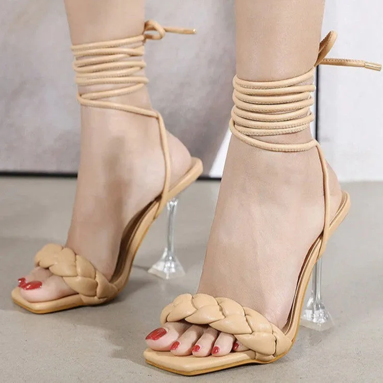 Square Toe Stiletto High Heel Shoes