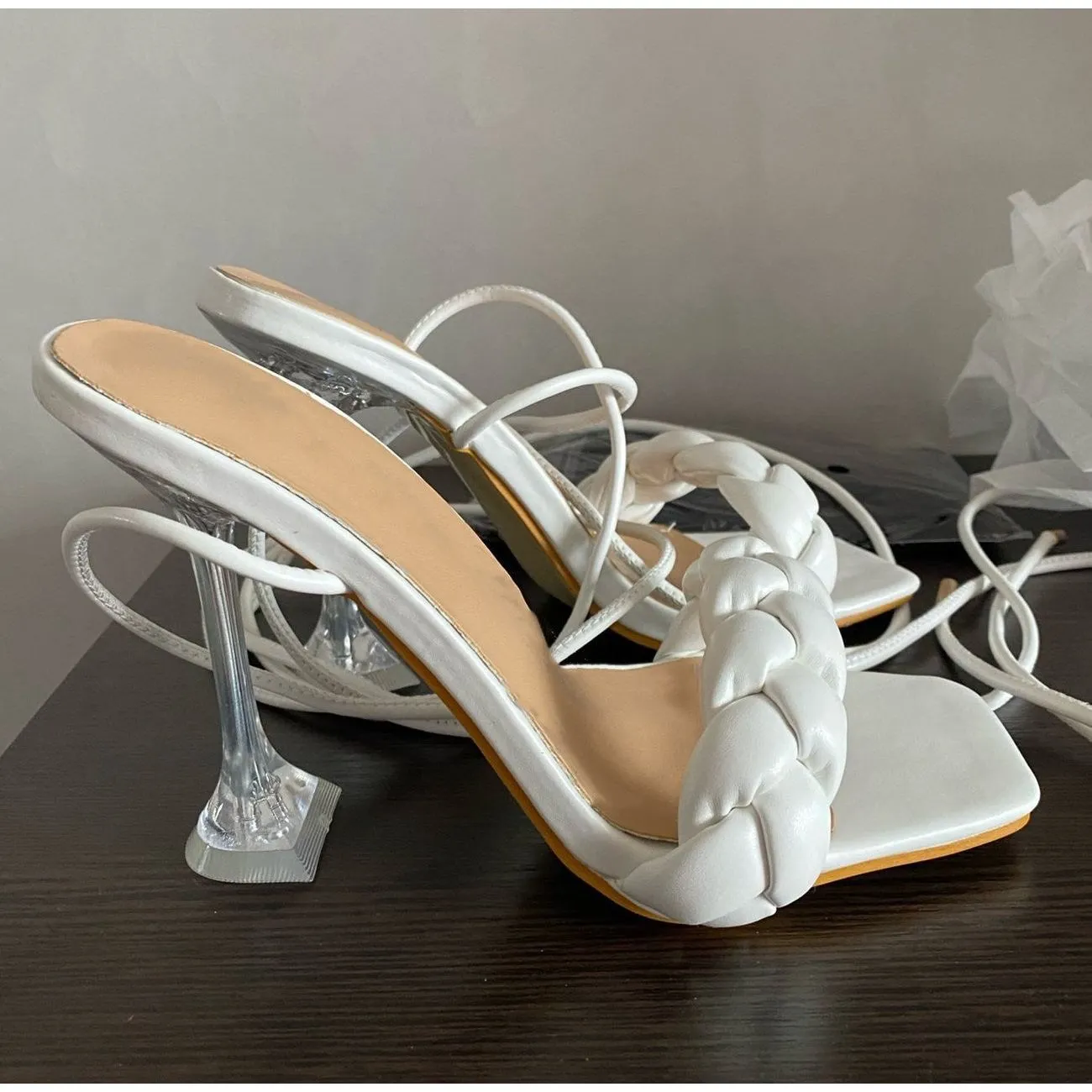 Square Toe Stiletto High Heel Shoes