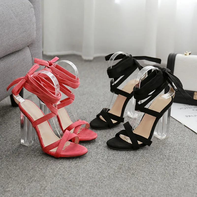Straps Cross Open Toe Stiletto High Heel Sandals