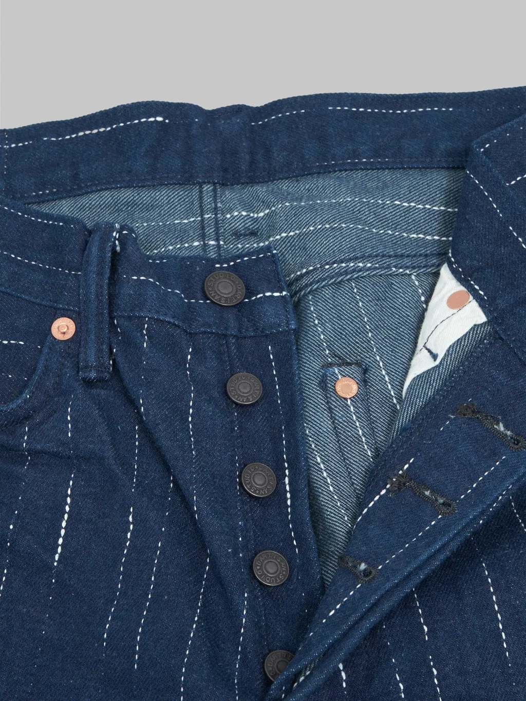 Studio D'artisan D1885 14oz "Rain" Kasuri Tapered Jeans