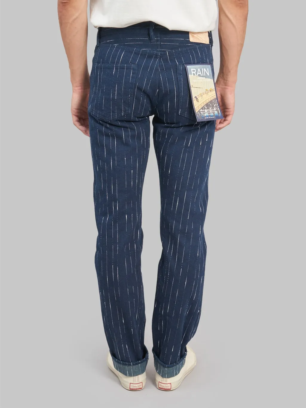 Studio D'artisan D1885 14oz "Rain" Kasuri Tapered Jeans