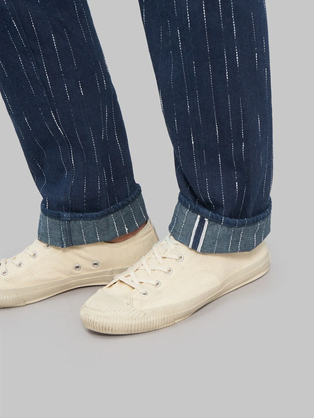 Studio D'artisan D1885 14oz "Rain" Kasuri Tapered Jeans