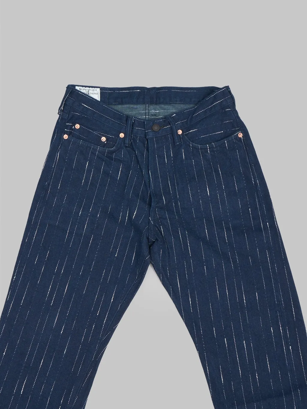 Studio D'artisan D1885 14oz "Rain" Kasuri Tapered Jeans