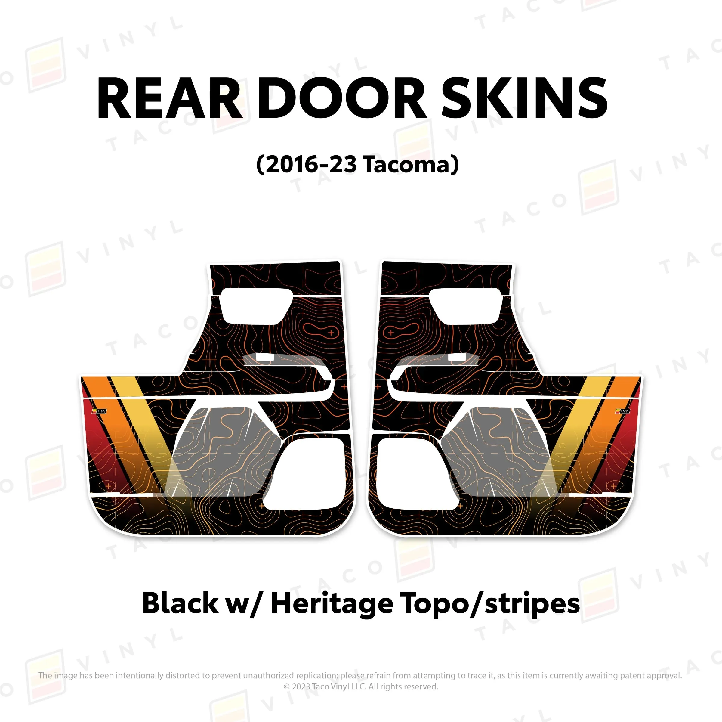 Taco Vinyl Door Skins For Tacoma (2016-2023)