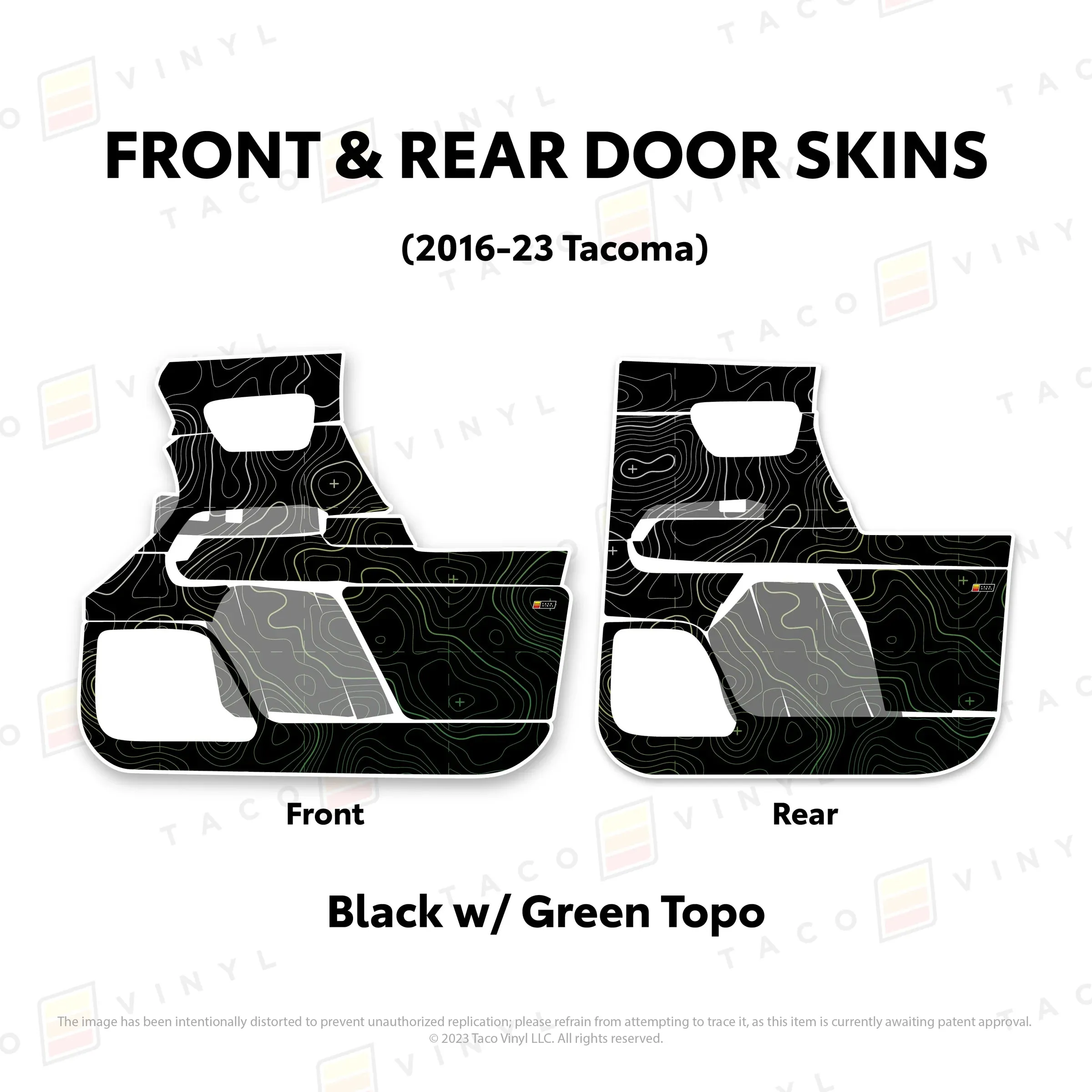 Taco Vinyl Door Skins For Tacoma (2016-2023)