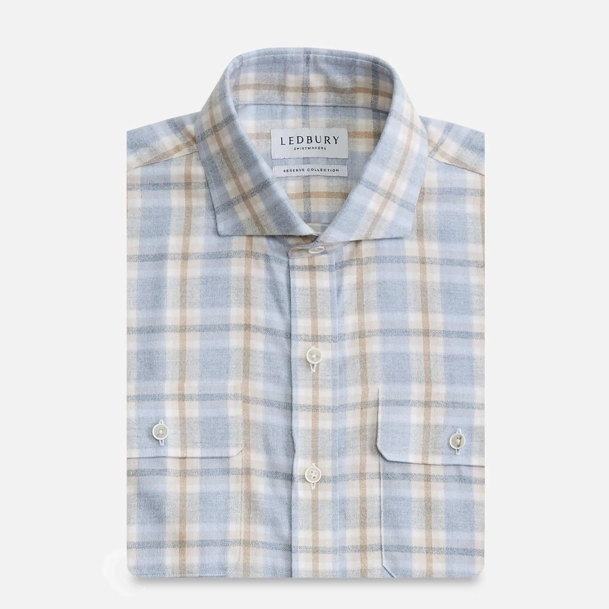 The Blue Mist Albini Frezza Flannel Custom Shirt