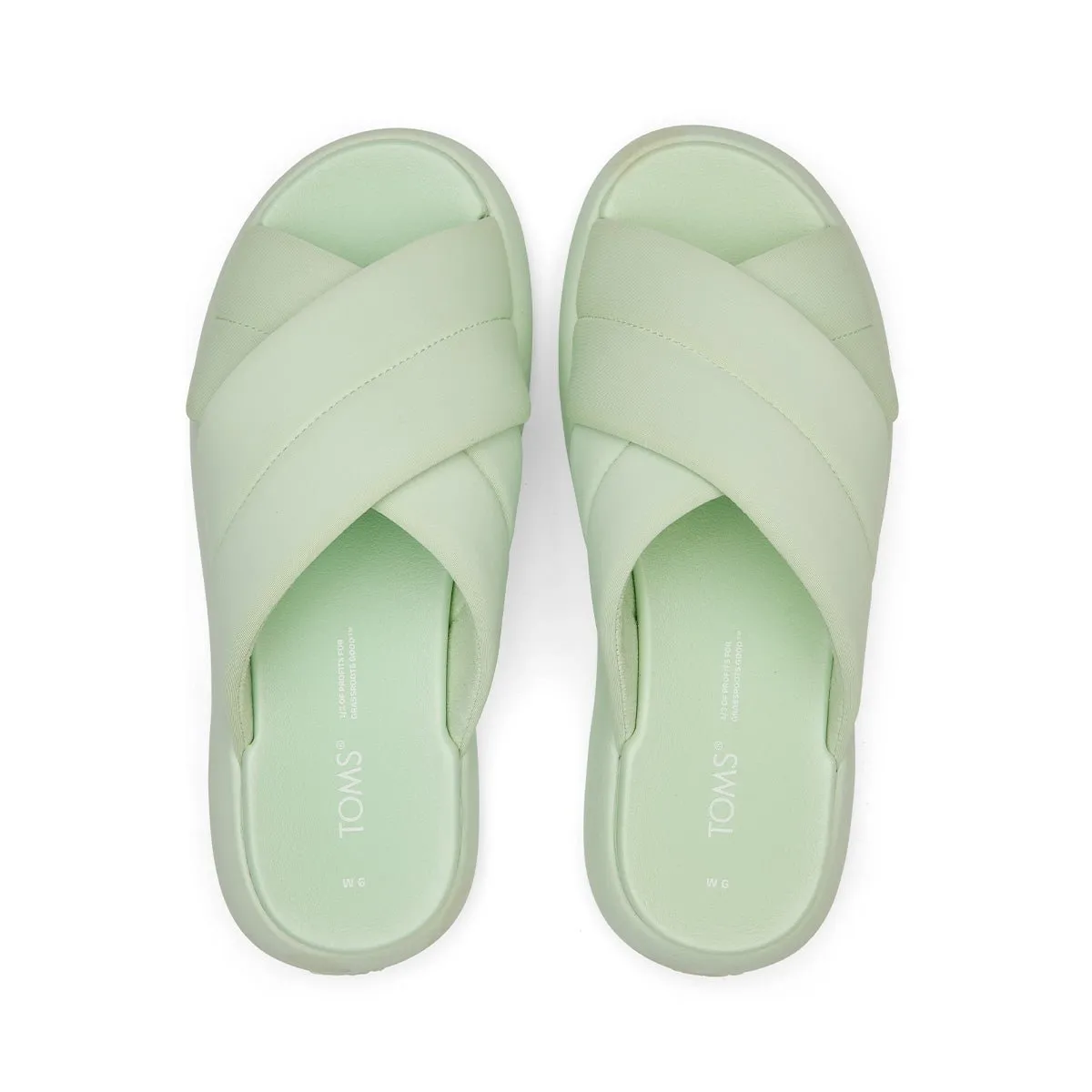 TOMS Sandal Alpargata Crossover  Women - Mint REPREVE® Jersey