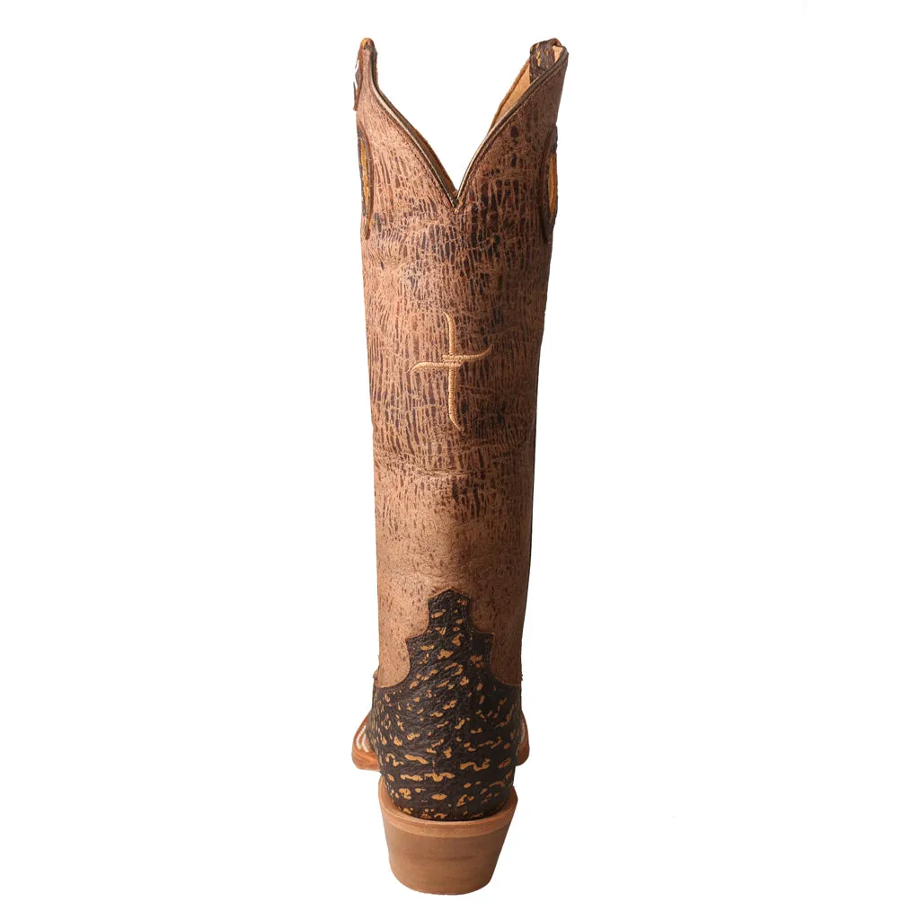 'Twisted X' Men's 16" Buckaroo Western - Roca Chocolate / Craquel Cafe