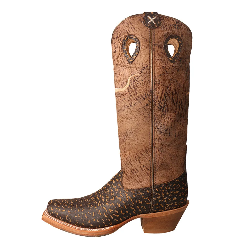 'Twisted X' Men's 16" Buckaroo Western - Roca Chocolate / Craquel Cafe