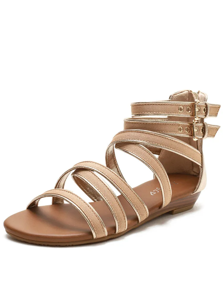 Uniwim Summer beach by the seaside sandals Cross-toed Wedge Sandals