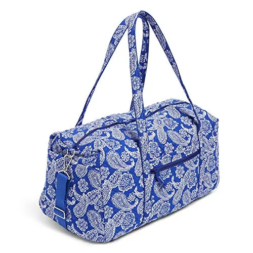 Vera Bradley unisex adult Collegiate Large Duffle (Multiple Teams Available) Travel Bag, University of Florida Royal/White Bandana, One Size US