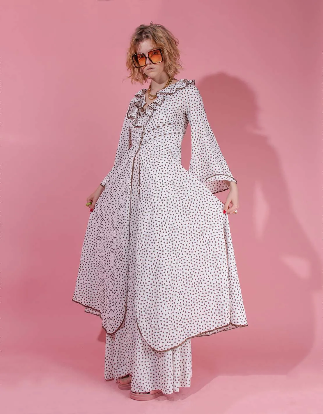 Vintage long dotted jacket