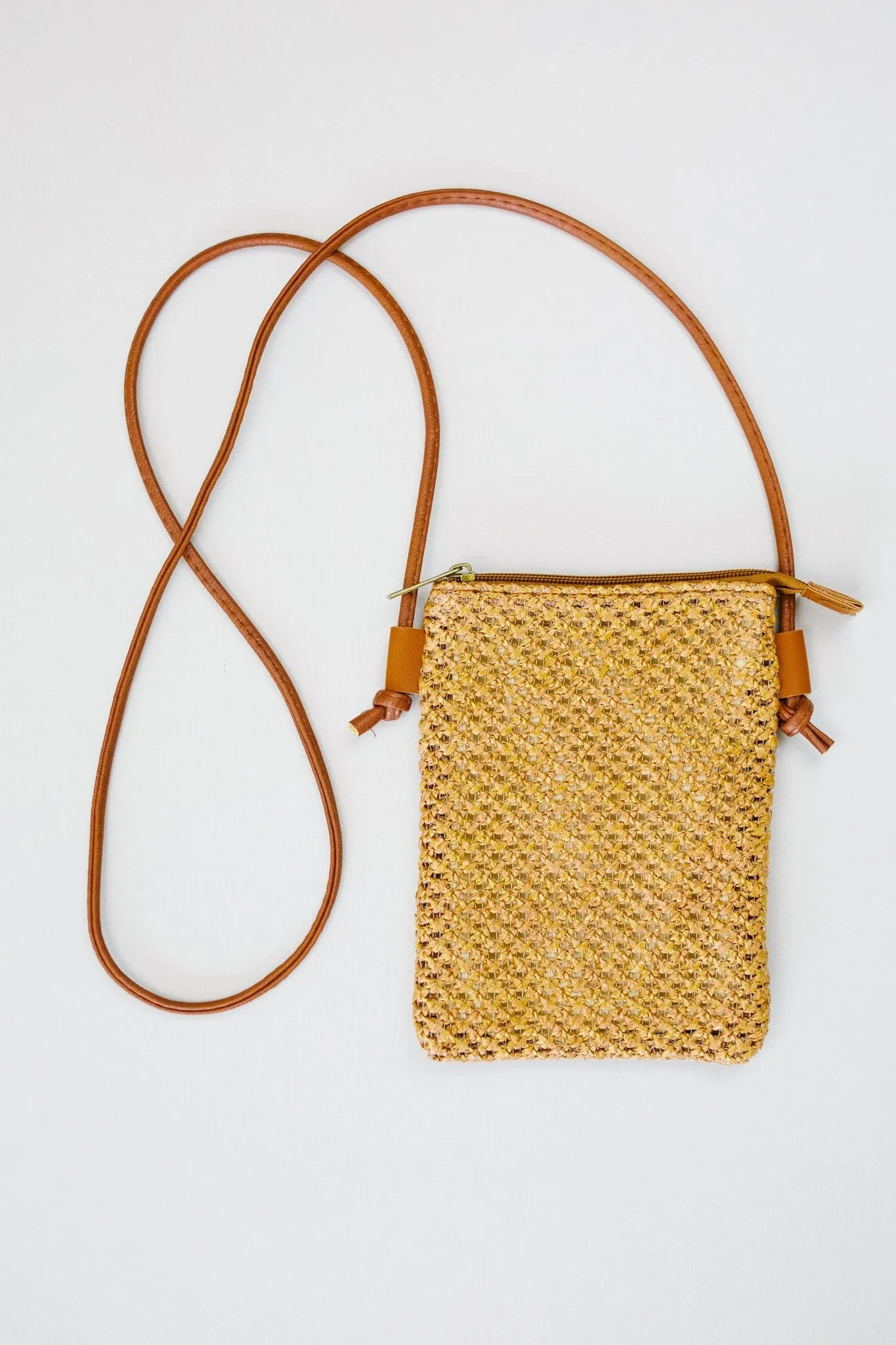 Weave Your Troubles Behind Woven Cell Phone Bag