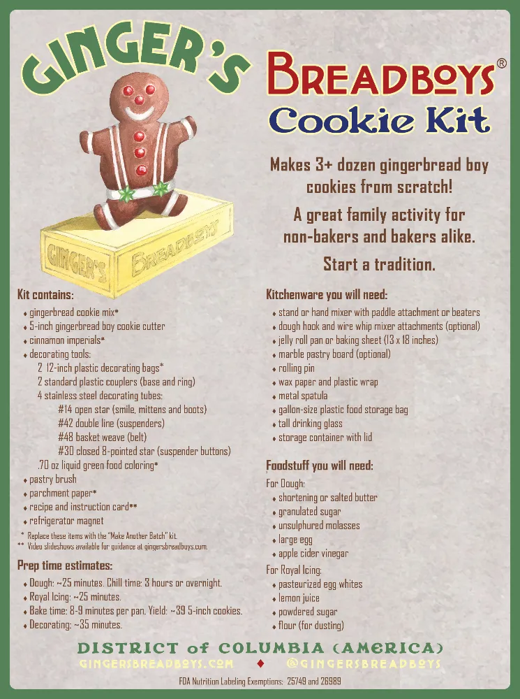 Wholesale Classic Large Tin Gingerbread Cookie Kit