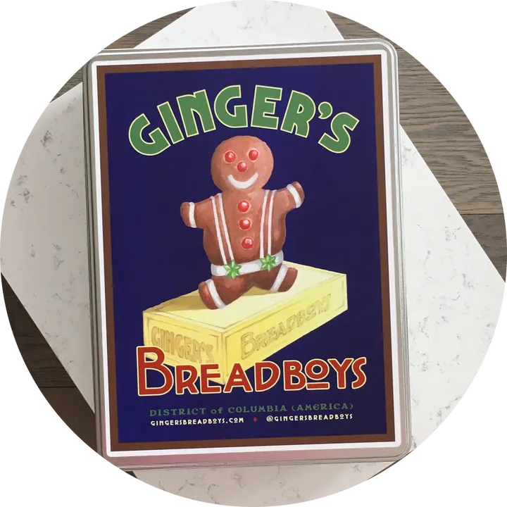 Wholesale Classic Large Tin Gingerbread Cookie Kit