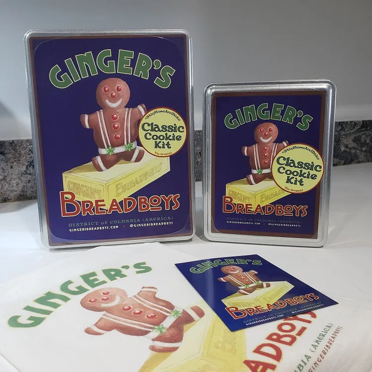 Wholesale Classic Large Tin Gingerbread Cookie Kit