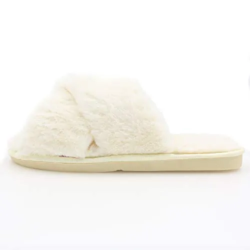 Women's Fuzzy Slippers（Beige）