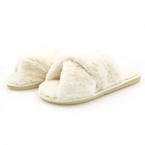 Women's Fuzzy Slippers（Beige）