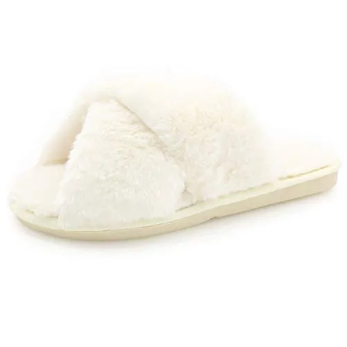 Women's Fuzzy Slippers（Beige）