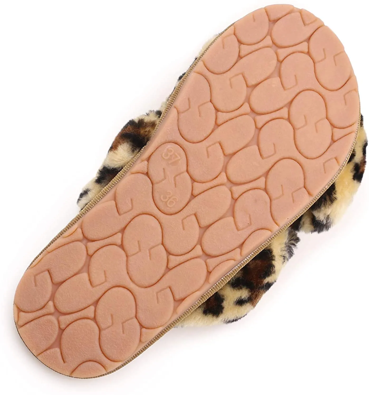 Women's Fuzzy Slippers（Brown Leopard）