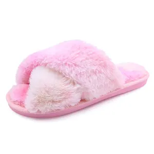 Women's Fuzzy Slippers（Gradient Pink）