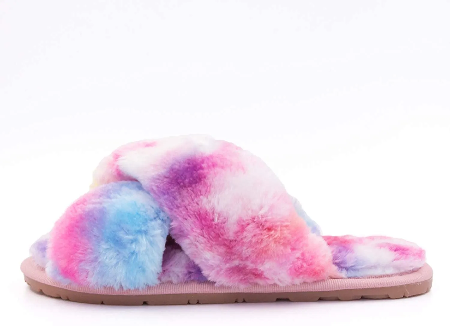 Women's Fuzzy Slippers（Rainbow）