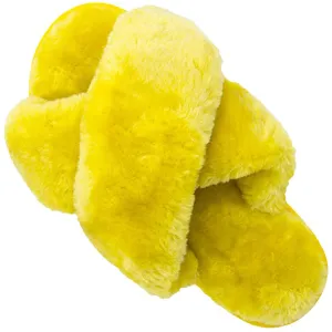 Women's Fuzzy Slippers（Yellow）