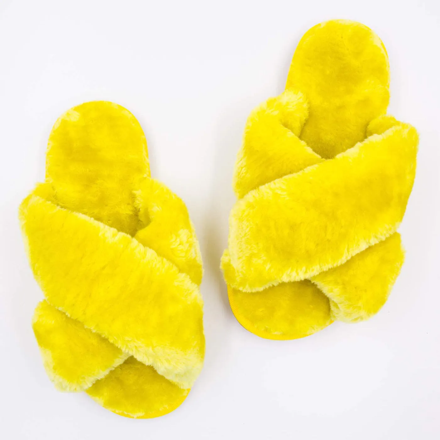 Women's Fuzzy Slippers（Yellow）