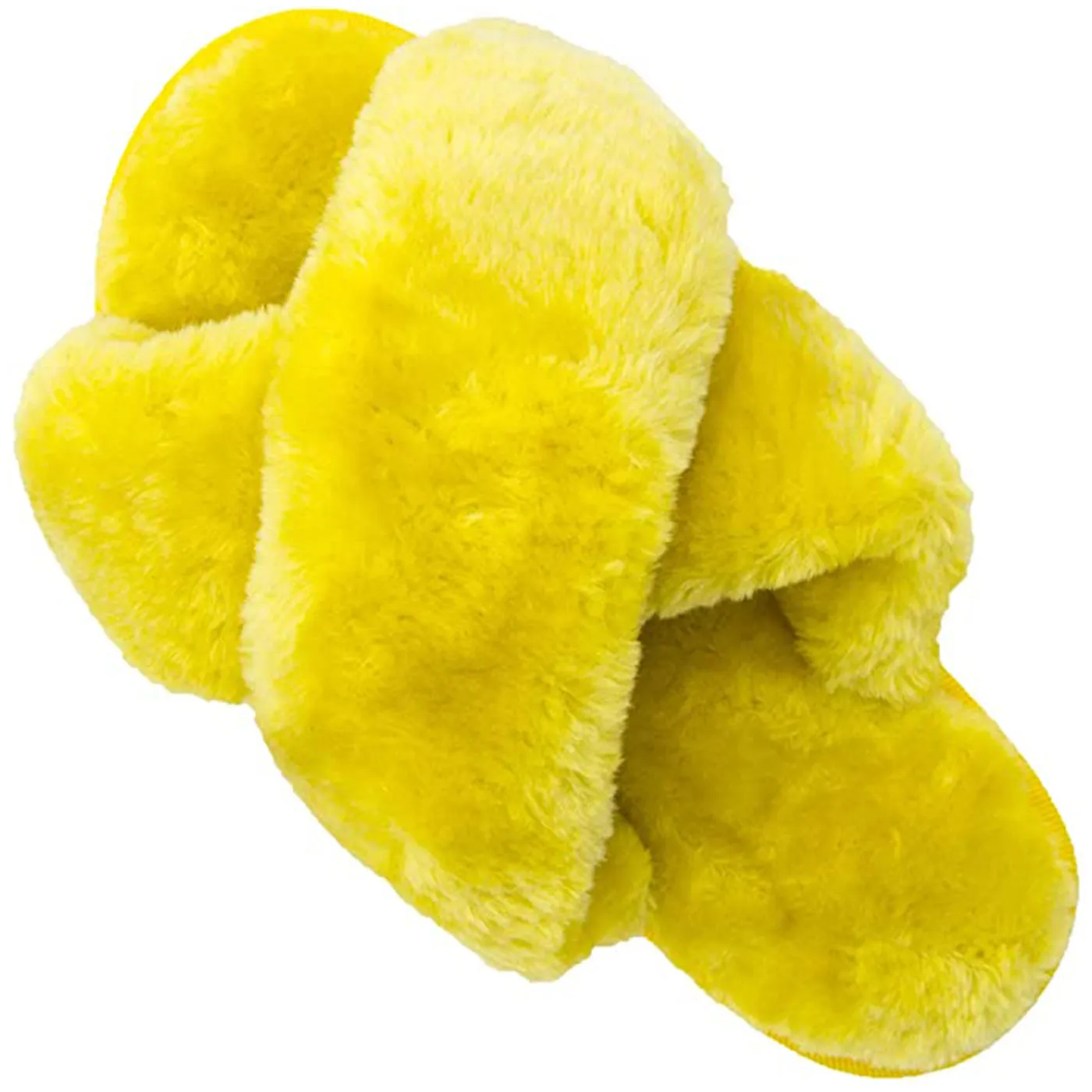 Women's Fuzzy Slippers（Yellow）