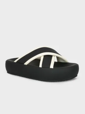 Womens "BOWIE" Cross Over Design Slippers