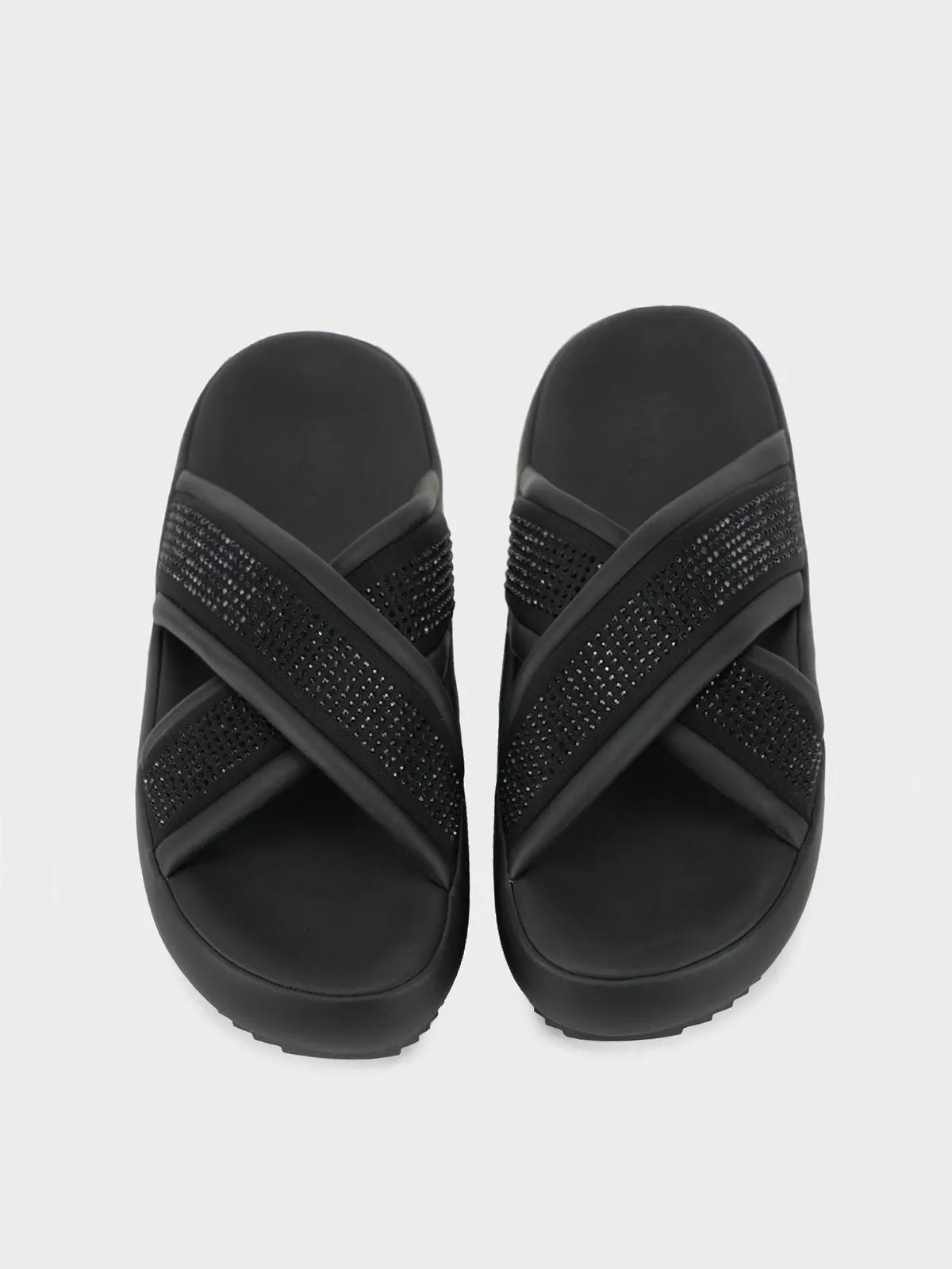Womens "LUCIO" Crossover Casual Slippers