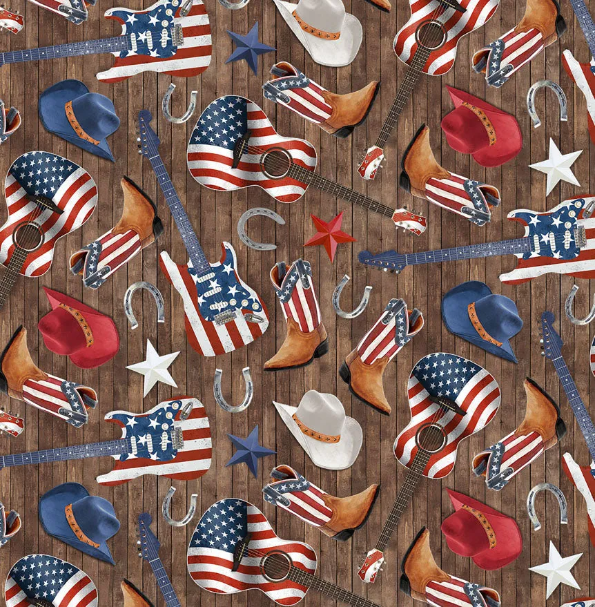 Women’s Short Sleeve Americana Print Western Shirt