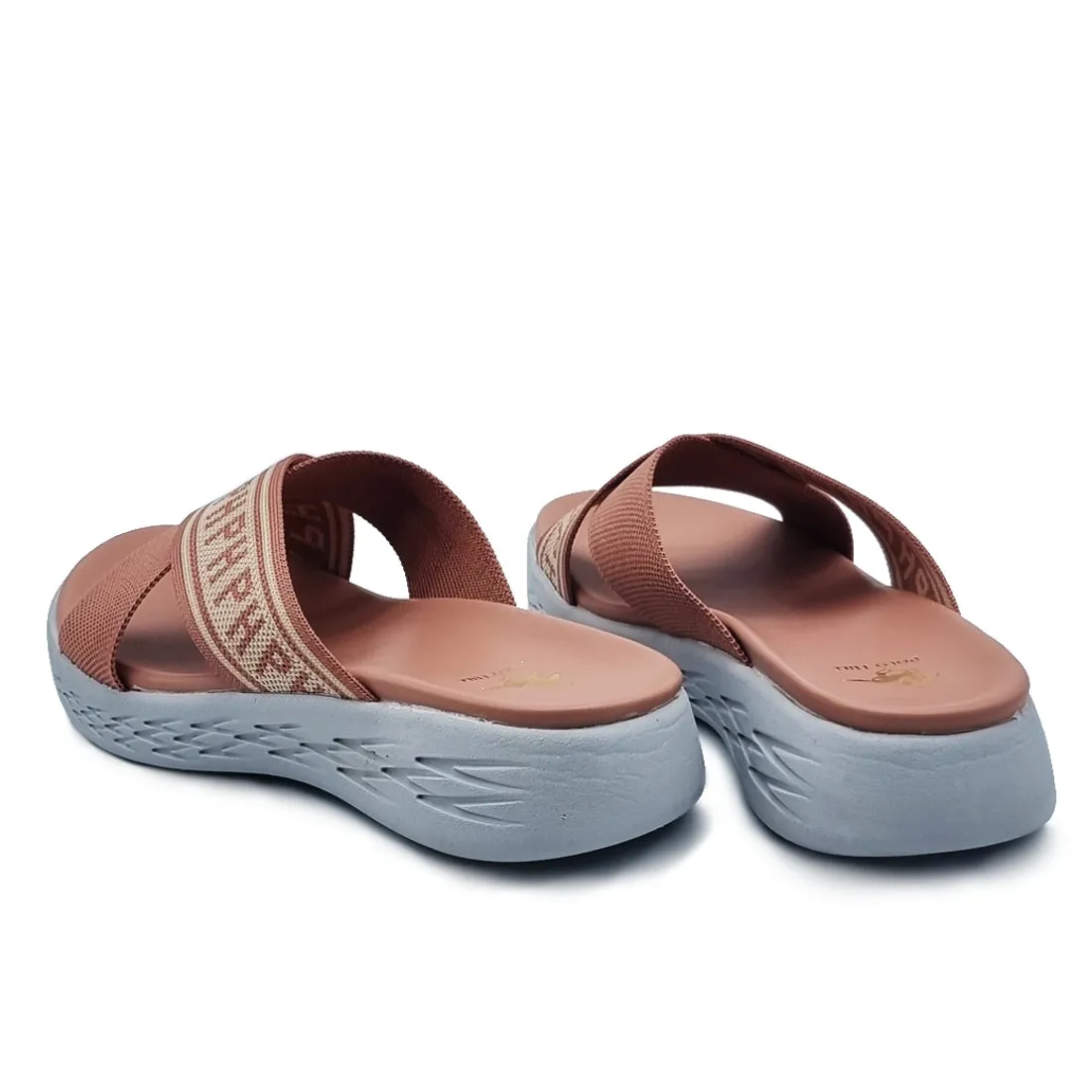 Woven Fabric Cross Band Sandals with Initials