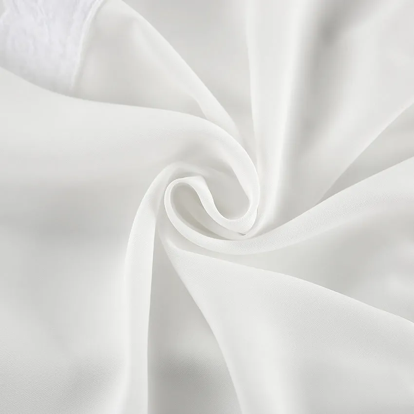 XAKXX White chiffon lace staggered design sense fashionable versatile spring and summer commuting skirt 2025 cross-border commuting skirt